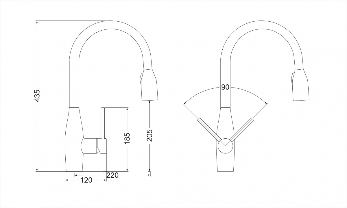 Смеситель кухонный OULIN OL - 8016 смеситель