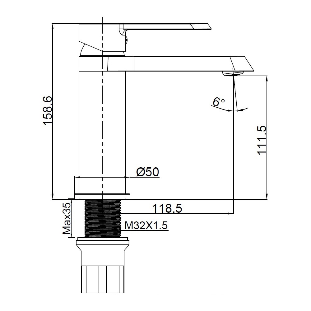 Смеситель для раковины Maretti Foro FR32RF328, хром