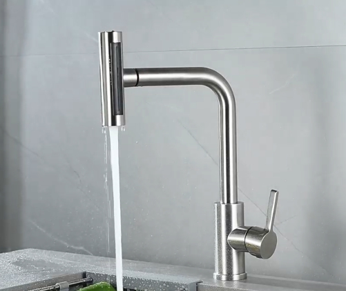 Смеситель Zorg серия Steel Hammer SH 093 PVD BRONZE бронза, вытяжная лейка 4 режима