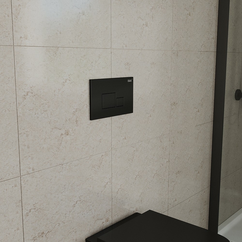Клавиша смыва D&K Quadro DB1519025, черный