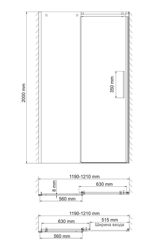 Душевая дверь WasserKraft 15R05