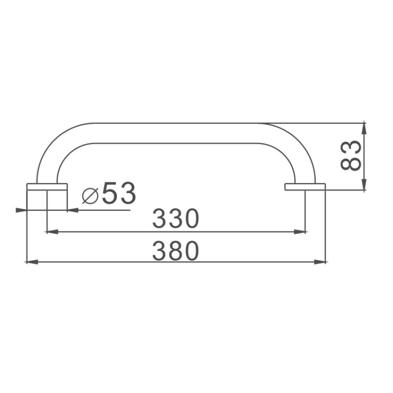 Поручень для ванной Haiba HB1718, хром
