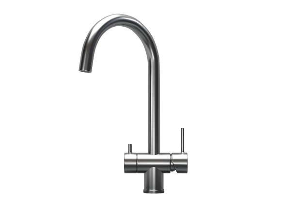 Смеситель для кухни Granula Kitchen Space 7104 графит матовый, подключение к фильтру