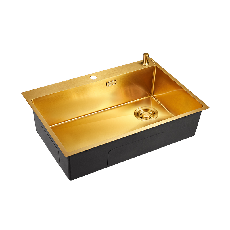 Мойка кухонная Emar EMB-660(TOP) PVD Golden, золото