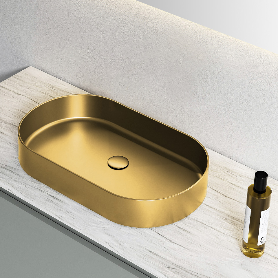 Раковина AltroBagno Eterno 001025 OrSp из нержавеющей стали