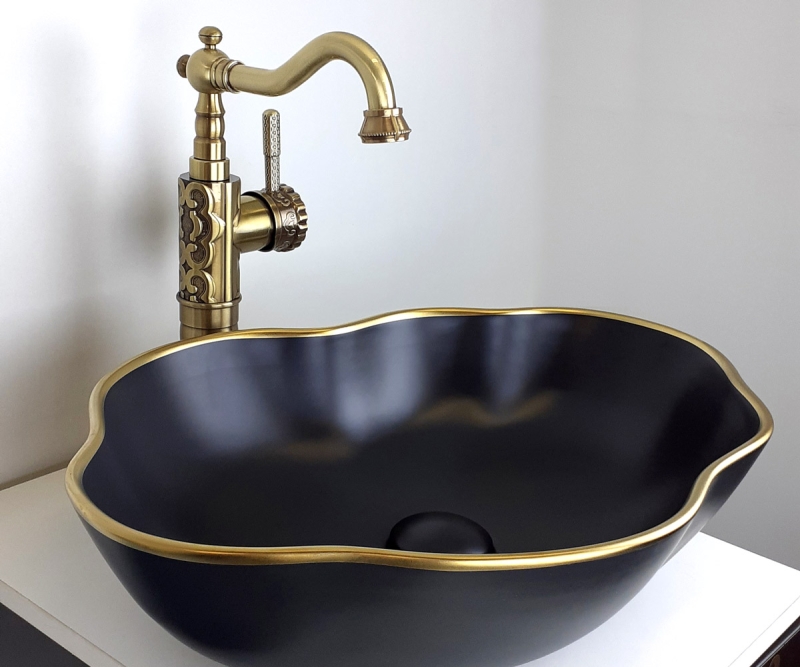 Раковина чаша Bronze de Luxe Black Orchid 1395, черный