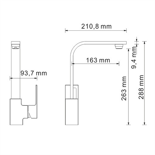 Смеситель для кухни WasserKraft Alme 1507
