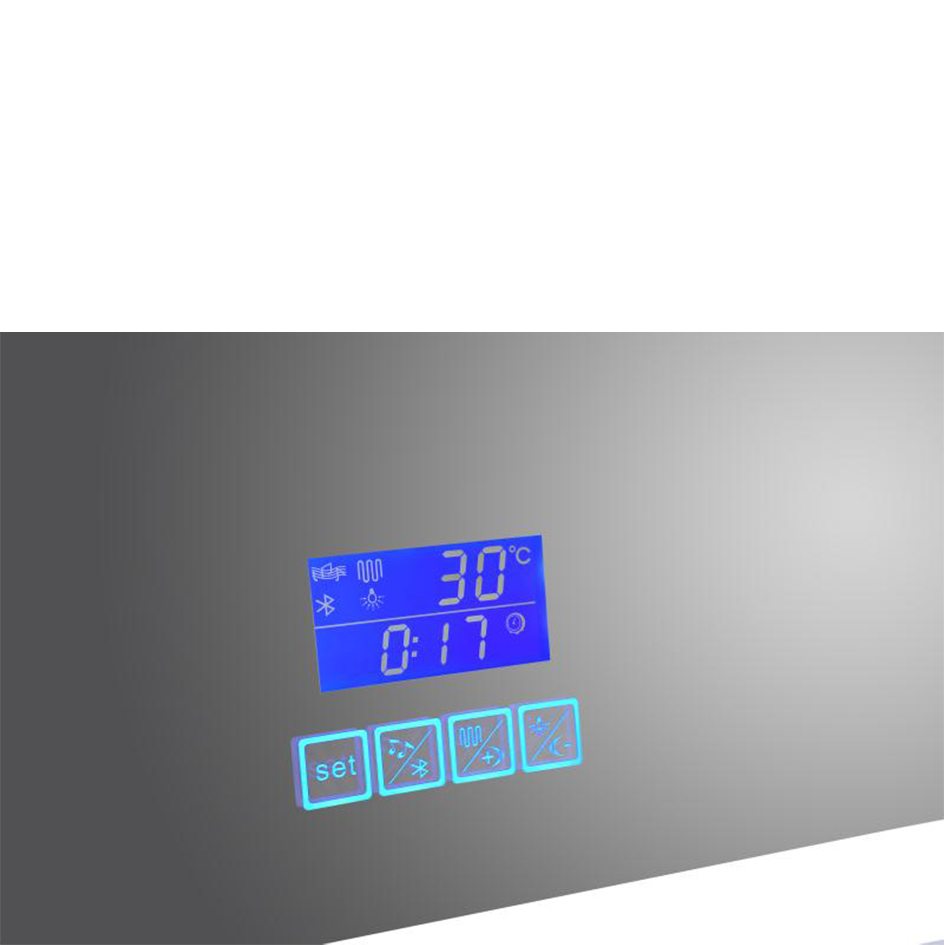 Зеркало с LED-подсветкой MELANA-8060 подогрев/часы/космет.зеркало/Bluetooth  (MLN-LED091B)