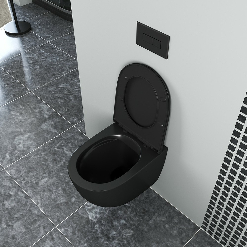 Унитаз подвесной безободковый D&K Quadro DT1516016, белый