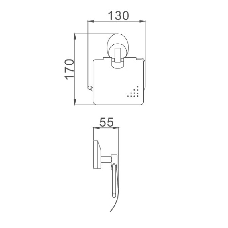 Держатель для туалетной бумаги Haiba HB1603, хром