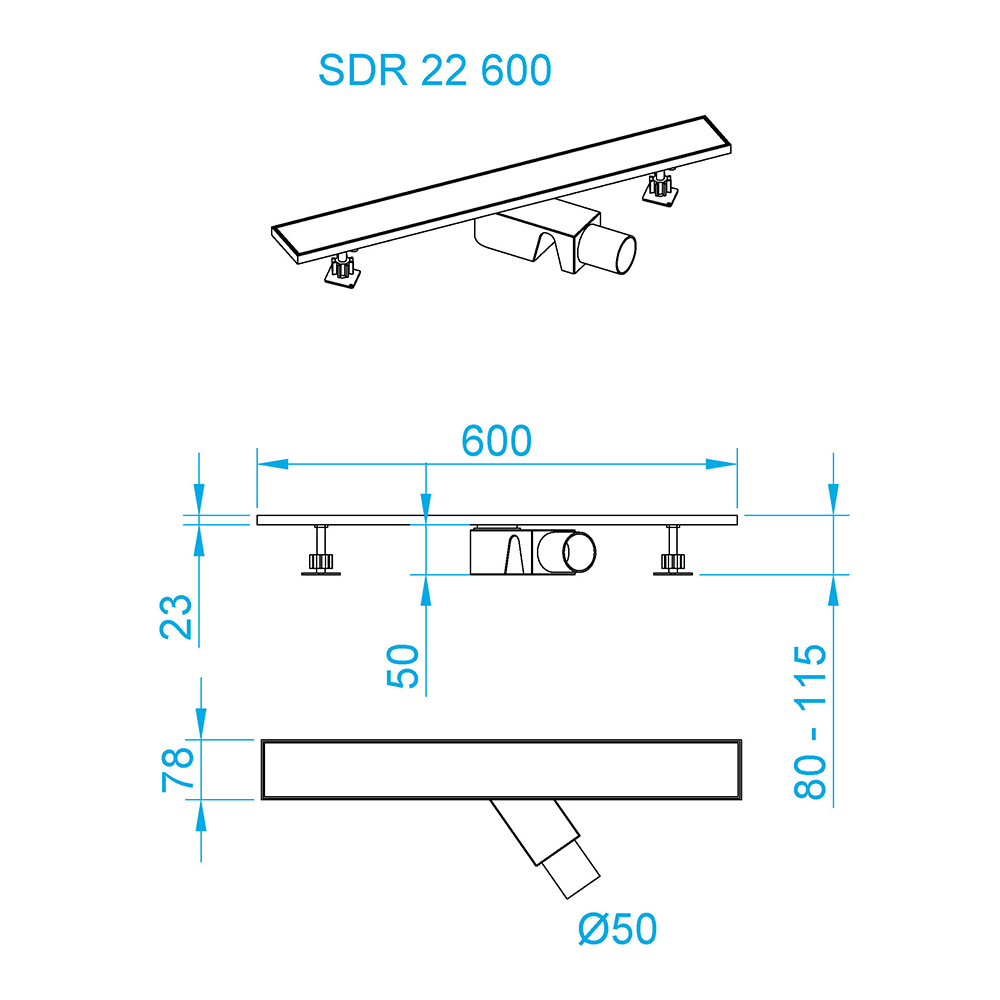 Душевой трап RGW SDR-22B