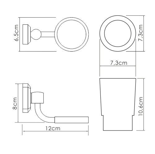 Стакан WasserKraft 28128