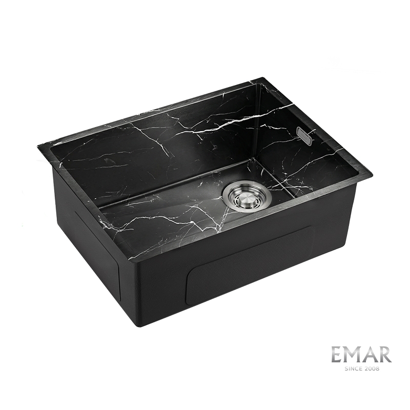 Кухонная мойка EMAR EMB-540(UN) Black Elegant, черный мрамор