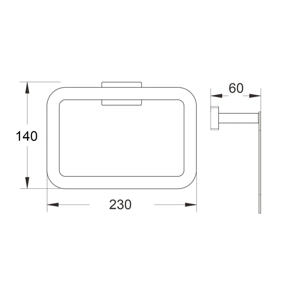 Кольцо для полотенец BELZ B90304, черный