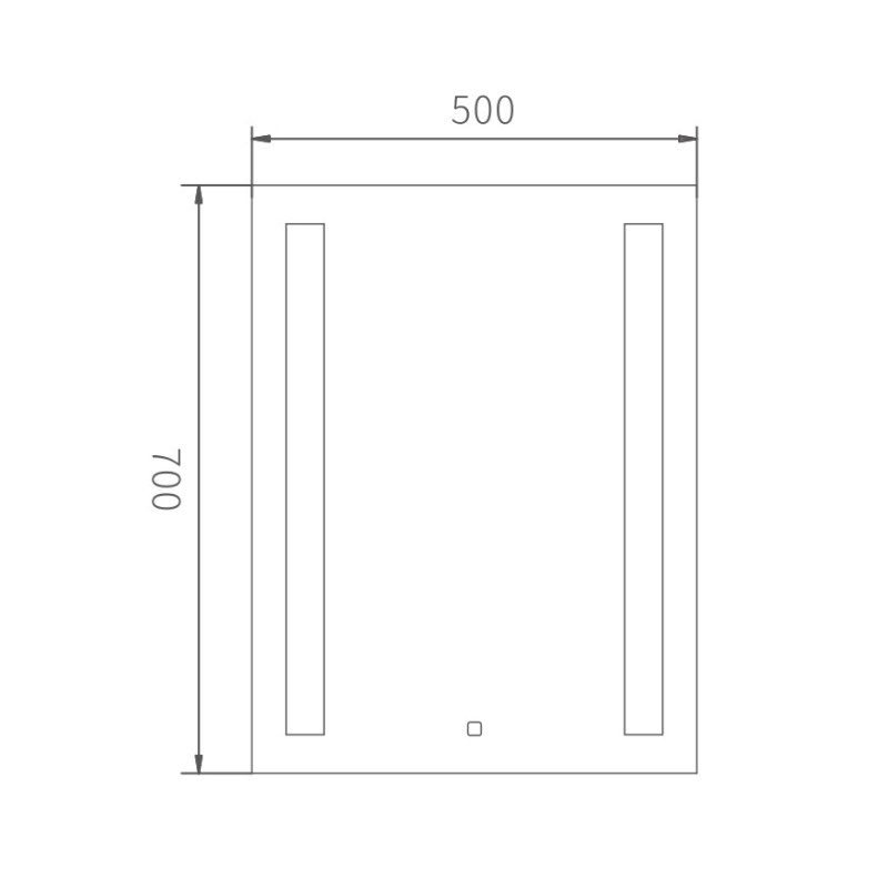 Зеркало с LED подсветкой Haiba HB663, 50x70