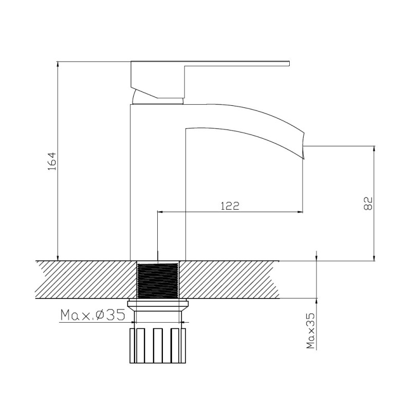 Смеситель для раковины Haiba HB13505, хром