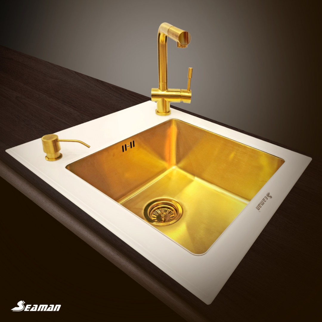 Смеситель Seaman Eco Venice SSN-0912P-Gold золото сатин