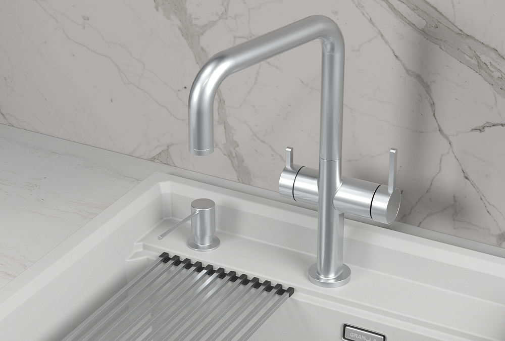 Смеситель для кухни Granula Kitchen Space 8275 нержавеющая сталь, подключение к фильтру