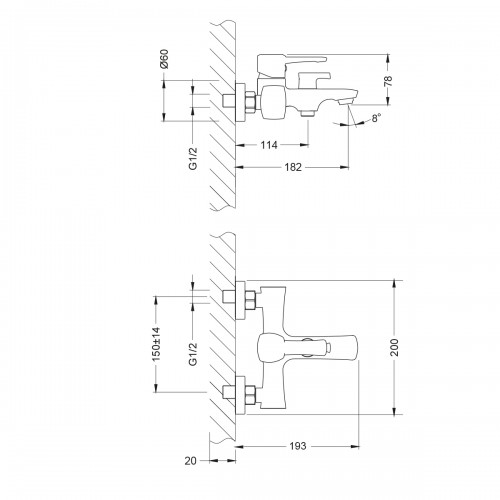 Смеситель Lemark Evitta LM0503C для душа