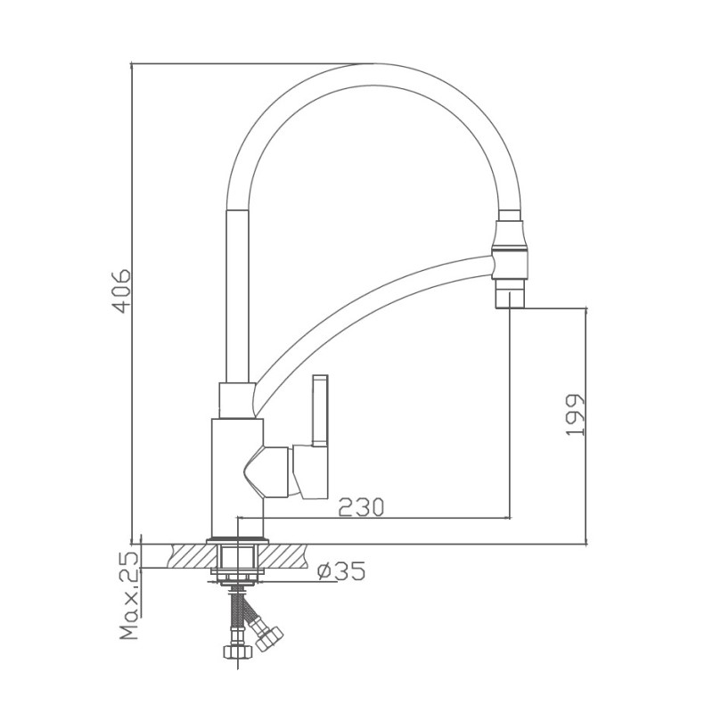Смеситель для кухни Haiba HB72505-8, белый