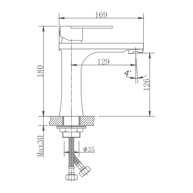 Смеситель для раковины Haiba HB10807, сатин
