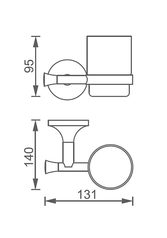 Стакан подвесной ALTROBAGNO Корпозо (Corposo) 080204 Cr