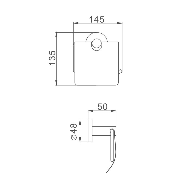 Держатель для туалетной бумаги Haiba HB8703, черный