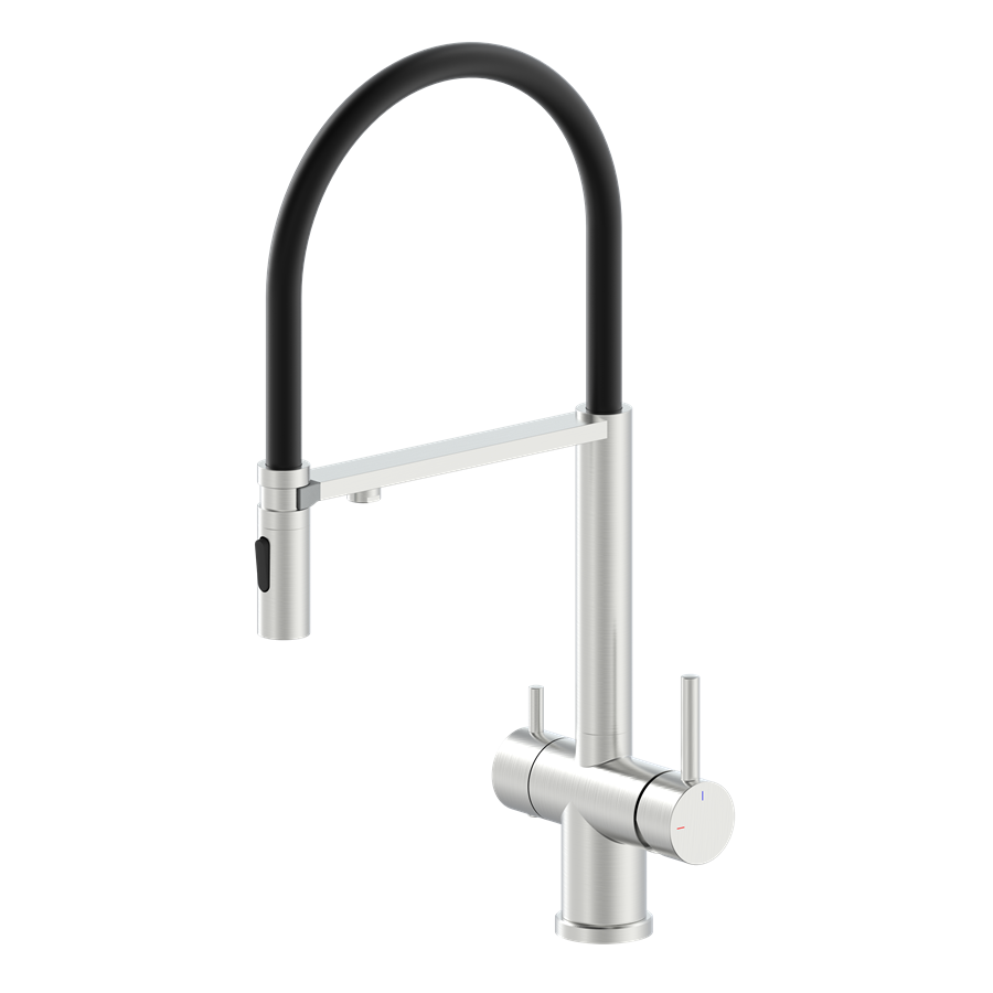 Смеситель для кухни с гибким изливом ALTROBAGNO Флуссо (Flusso) 050201 Ni