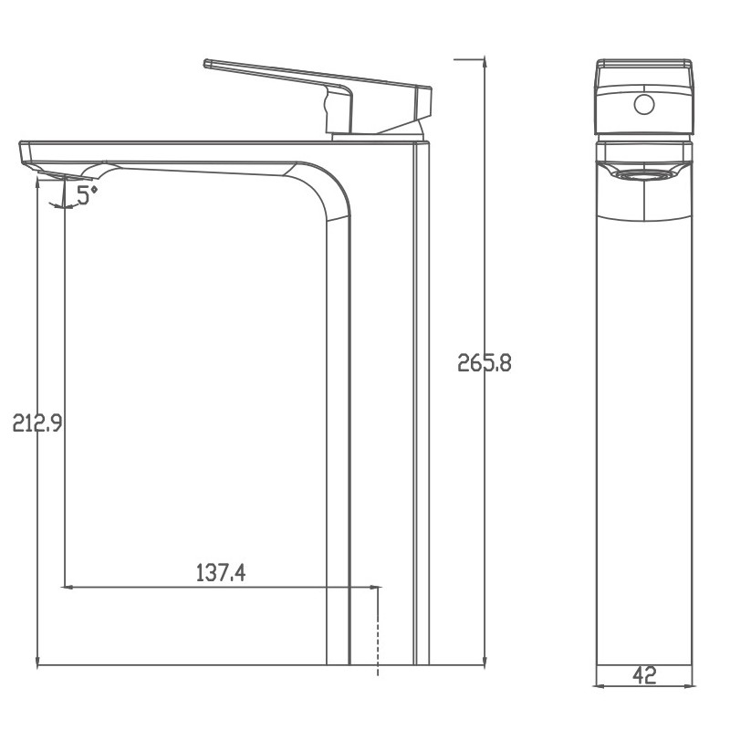 Смеситель для раковины Haiba HB11810, хром
