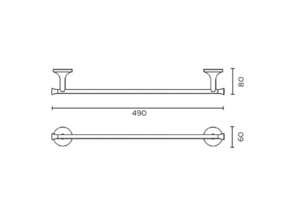 Полотенцедержатель 450 ALTROBAGNO Корпозо (Corposo) 081310 Cr