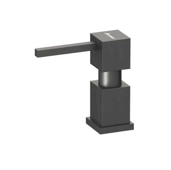 Дозатор для жидкого мыла, квадратный, SSA-013-GL (Gun Light, PVD, satin) - Светлая оружейная сталь