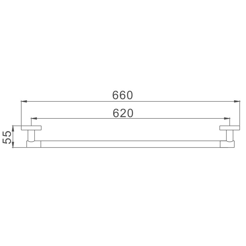 Полотенцедержатель Haiba HB1701-1, хром