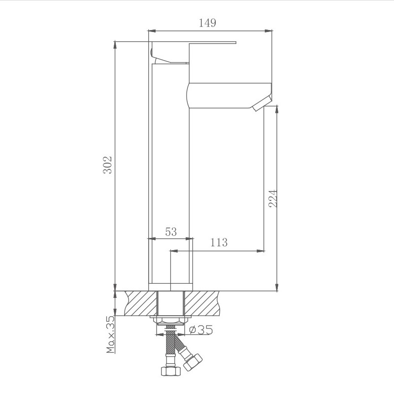 Смеситель для раковины Haiba HB11801, сатин