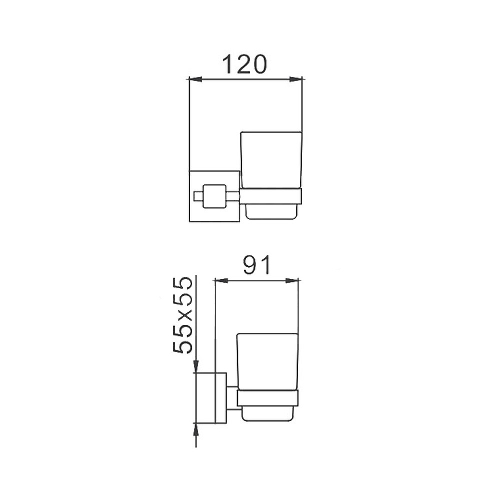 Стакан для ванной комнаты Haiba HB8906, черный