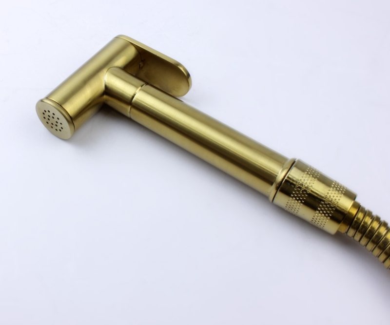 Гигиенический душ со смесителем Bronze de Luxe Element EL28GB, матовое золото/черный