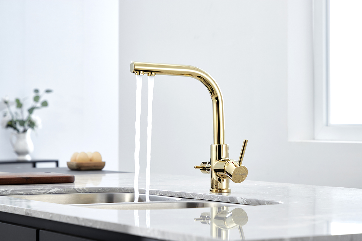 Смеситель для кухни Paulmark ESSEN, золото, Es213011-G