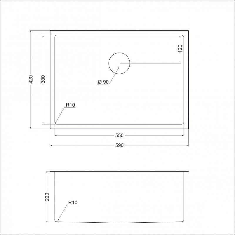 Кухонная мойка EMAR EMB-132 PVD Nano Satine мойка универсального монтажа