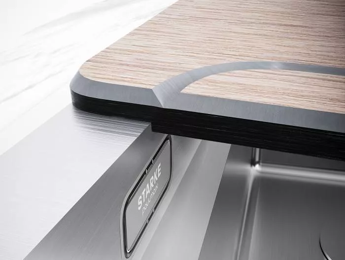 Кухонная мойка Paulmark NEXT-MULTI SINK 54-L UNI, вороненая сталь, 540х450мм, PM785445-L-GM
