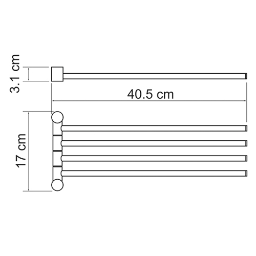Держатель полотенец WasserKraft 1034PG