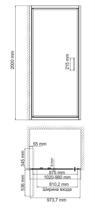 Душевая дверь WasserKraft 27I12