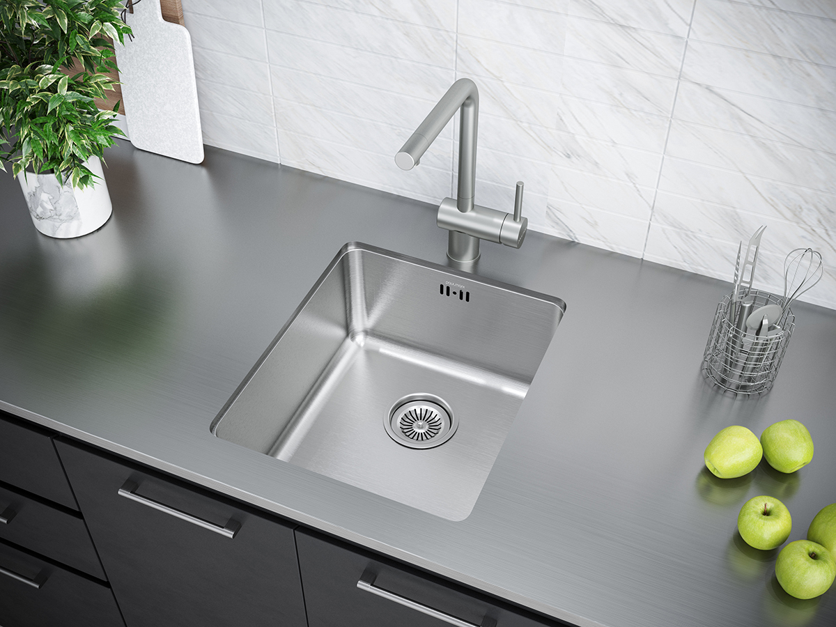 Смеситель для кухни Paulmark SPRING, брашированная сталь, Sp212067-BS