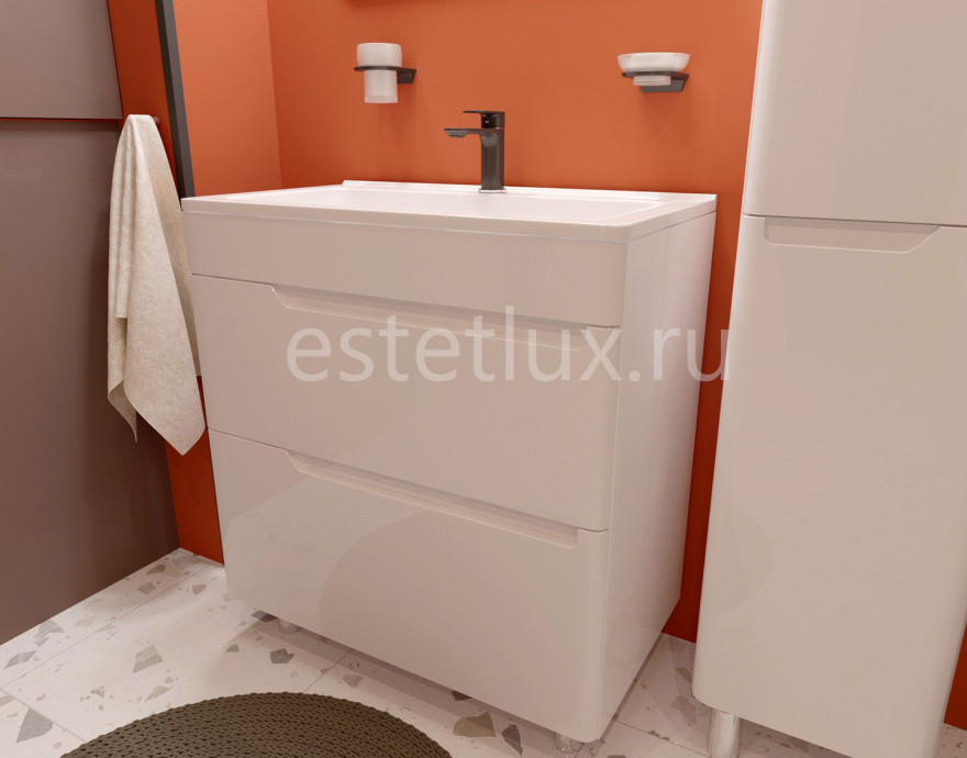 Комплект мебели ESTET Kare Luxe 800х450 напольный 2 ящика (ШхГхВ) 798х446х860