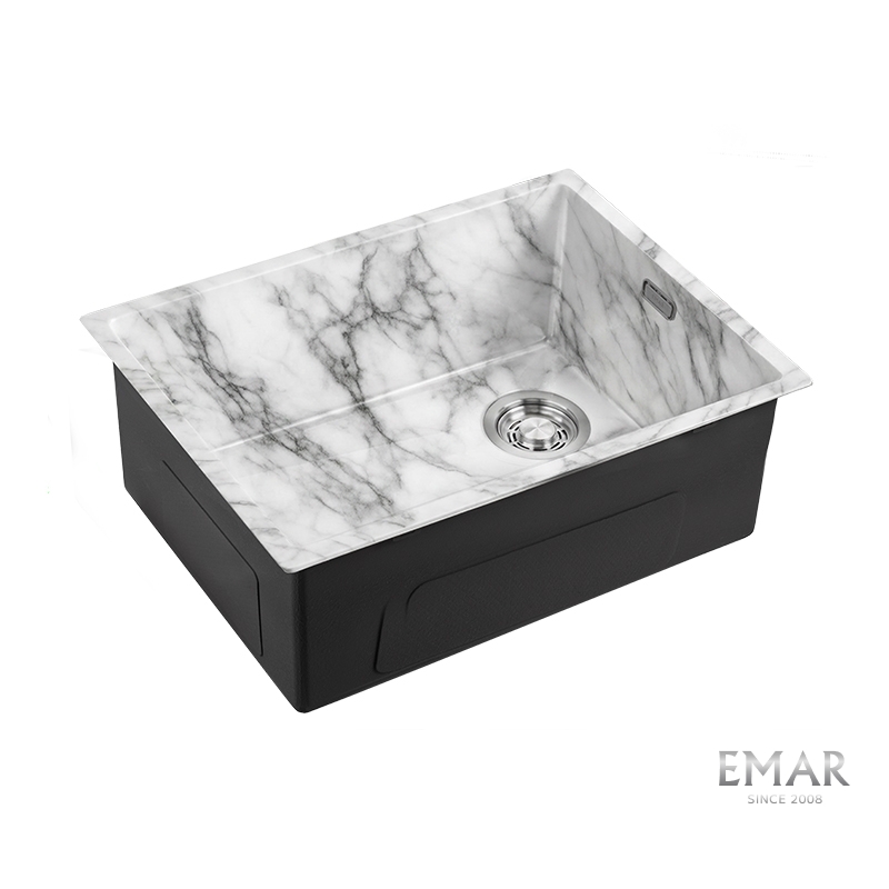 Кухонная мойка EMAR EMB-540(UN) White Elegant, белый мрамор