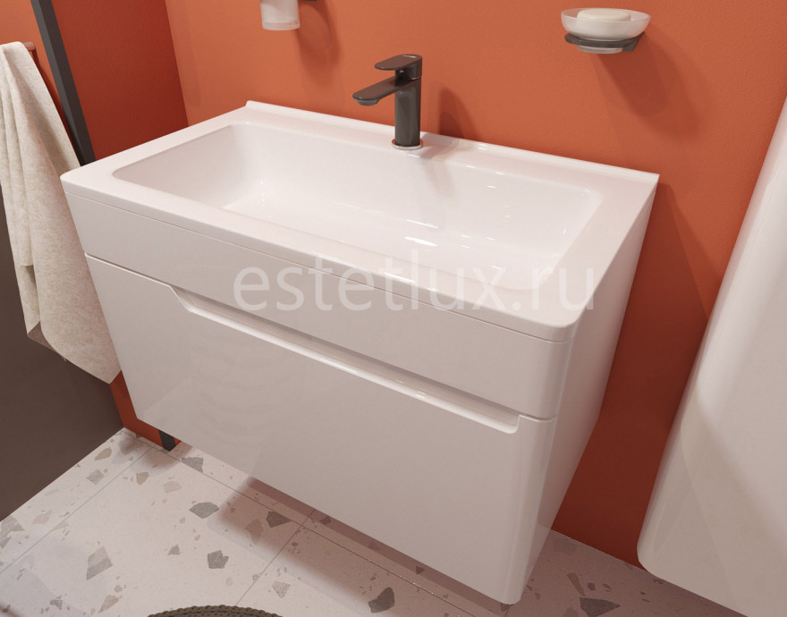 Комплект мебели ESTET Kare Luxe 800х450 подвесной 1 ящик (ШхГхВ) 798х446х475
