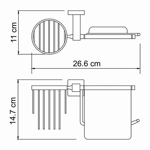 WasserKRAFT Lippe K-6559 Держатель туалетной бумаги и освежителя