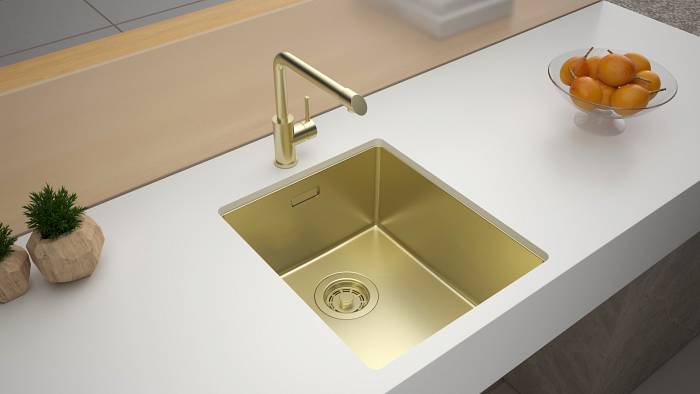 Мойка кухонная Paulmark LASSAN 38 UNI, нерж. сталь, LA38-LG