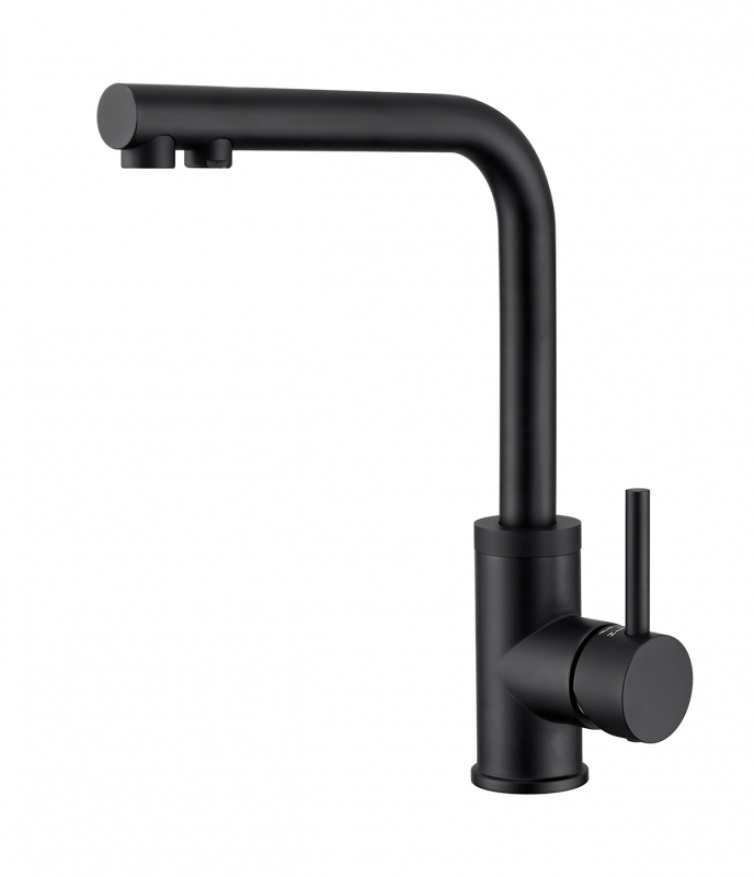 Смеситель кухонный EMAR ЕСВ 7015 Black, кух.смеситель из нержавеющей стали