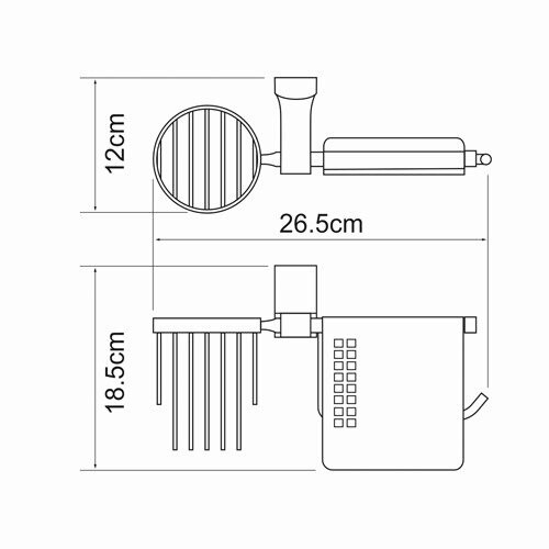 WasserKRAFT Exter K-5259 Держатель туалетной бумаги и освежителя