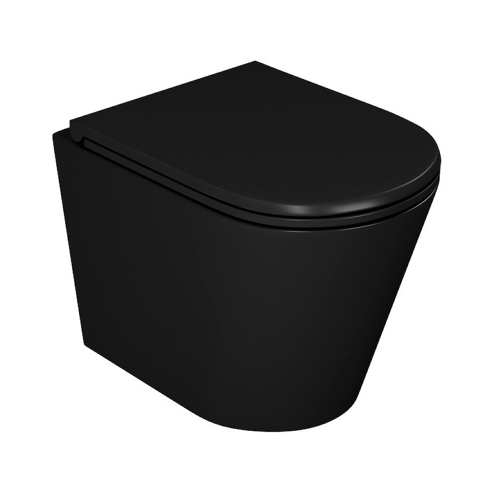 Комплект унитаза с инсталляцией и клавишей смыва D&K Venice DS1022502, черный