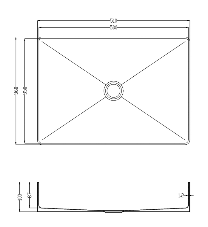 Раковина AltroBagno Astro 001019 RaSp из нержавеющей стали